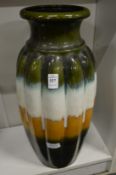 A large German pottery vase.