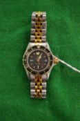 A ladies' Zodiac stainless steel bi-colour wrist watch.