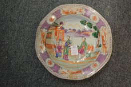 Seven famille rose plates.