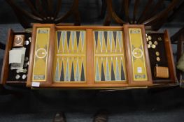 A collector's backgammon set.