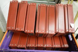 A collection of storage boxes.