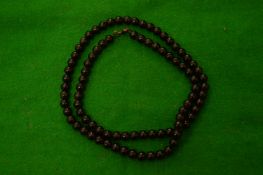 A black jet bead necklace.