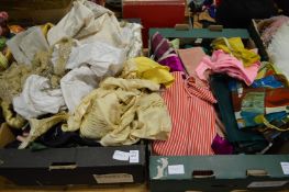 Decorative textiles, textile fragments, feather fans, handbags etc.