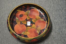 A large Moorcroft Pomegranate circular bowl.