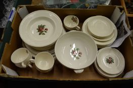 A quantity of Wedgwood Moss Rose china.