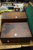 Two oak boxes.