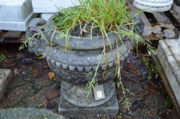 A classical garden urn shaped planter.