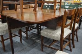 A 19th century mahogany drop flap gateleg dining table.