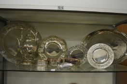 Plated trays and other items.