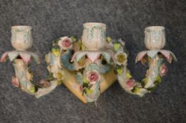 A Dresden wall sconce.