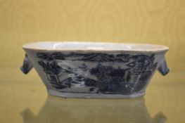 A small Chinese blue and white tureen.