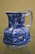 A Booths blue and white jug.