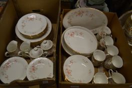 A comprehensive collection of Royal Albert Breath of Spring dinner and teaware.
