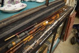 Split cane fishing rods etc.