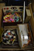A quantity of old buttons and tins etc.