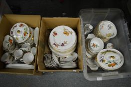 A large quantity of Royal Worcester Evesham china.