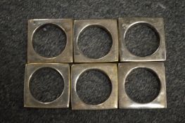 Heavy silver plated napkin rings.