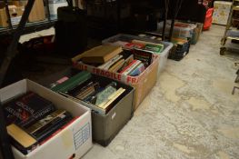 A large quantity of books.