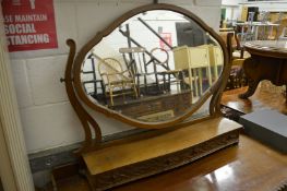 A mahogany dressing table mirror.