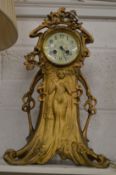 An Art Nouveau mantel clock.