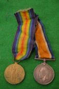 Two WW1 medals awarded to Private A Blundell, Liverpool regiment.