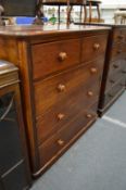 A Victorian mahogany chest of drawers.