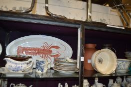 A novelty chamber pot and quantity of decorative china.