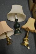 Various table lamps.