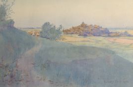 Hubert Coop (1872-1953) 'Rye, Sussex', watercolour, signed and dated, labels verso, 7.25