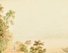 Attributed to John Dugmore of Swaffham (1793-1871) A view of Florence from the Corsini Gardens,
