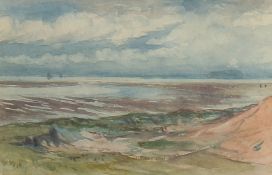 A.R. Collis, A Coastal scene, watercolour, 3.25