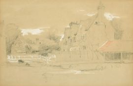 Thomas Allom (1804-1872) British, a view of Godalming, Surrey, watercolour, 9