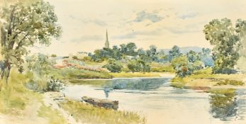 Charles Rowbotham (1856-1921) British, a view of Ross-on-Wye, Herefordshire, watercolour, signed