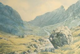 Jim Ingham Riley (b. 1928), 'Coire Lagan, Isle of Skye', and another similar by the same hand,