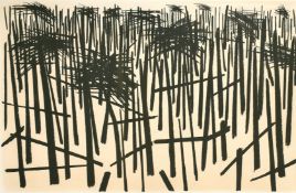 Andrew Southall, Australian, Black lines abstract, mixed media, signed and dated '88 in pencil, 25.