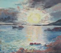 Steingrumur Gudmundsson (20th Century) 'Iceland 1958', watercolour, signed in pencil, inscription