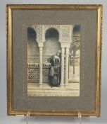 A GOOD ANTIQUE PHOTOGRAPH with signed mount, framed and glazed, 22.5cm x 16.5cm.