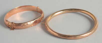 TWO 9CT GOLD BRACELETS. 20gms.