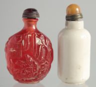 TWO SNUFF BOTTLES