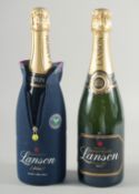 LANSON BLACK LABEL CHAMPAGNE, NV. 2 BOTTLES.