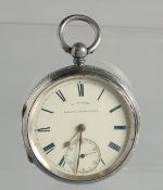 A GENTLEMAN'S SILVER POCKET WATCH, P. GILBERT. DALTON-IN-FURNESS.