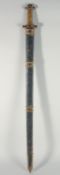A RARE 18TH - 19TH CENTURY GERMAN SWORD by AUG SCHNEIDER, BERLIN. The handle inset with coloured