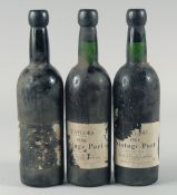 TAYLORS VINTAGE PORT, 1996, 3 BOTTLES, labels poor / lacking.