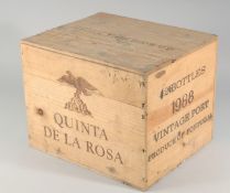 QUINTA DE LA ROSA, 1988. 24 HALF BOTTLES. Original wooden crate, unopened.