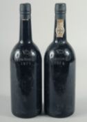 WARRE VINTAGE PORT, 1975. 2 BOTTLES, labels lacking.
