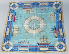 A HERMES SILK SCARF VINTAGE 1920'S LINERS.