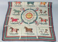 A HERMES SILK SCARF 