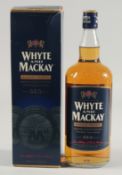 WHYTE & MCKAY DOUBLE MATURED BLENDED SCOTCH WHISKY. 1litre, boxed.