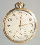 A GOOD I8K GOLD POCKET WATCH. Stamped P H M I.