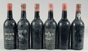 DOWS VINTAGE PORT, 1970. 6 BOTTLES, some lacking labels.